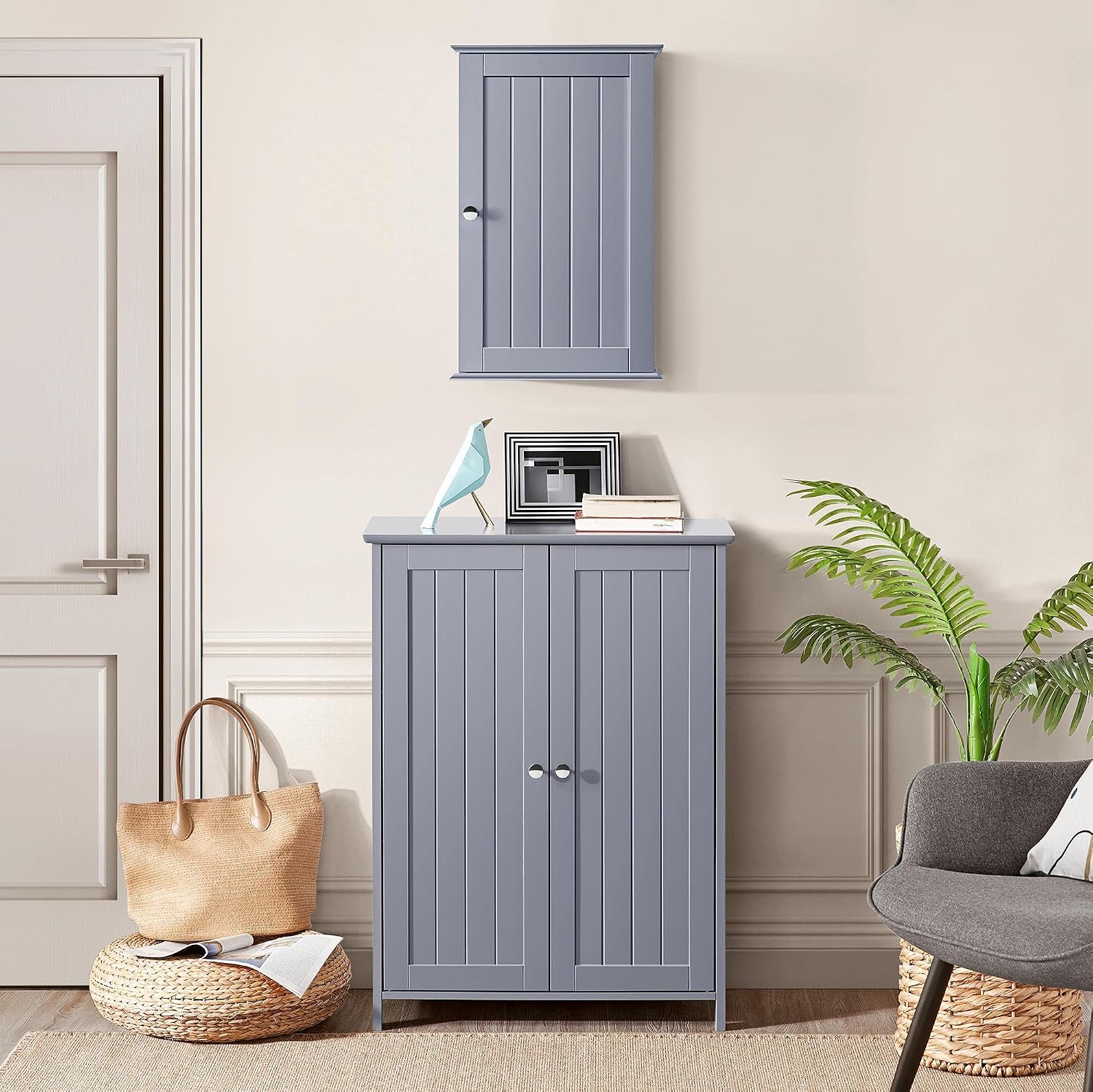 Detalle 2 de Yaheetech Bathroom Cabinet 35W x 55H cm 🚪