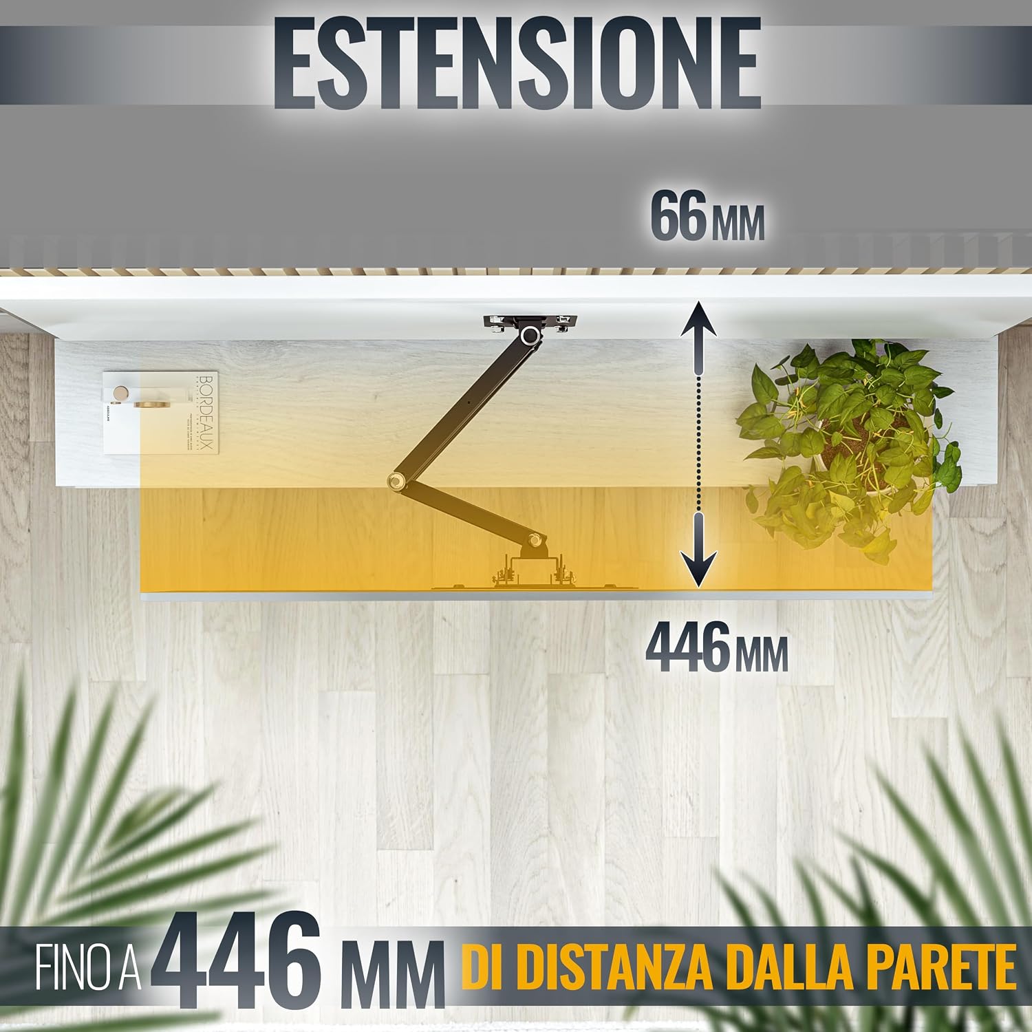 Detalle de RICOO S1022 Supporto TV da Parete 32-55 pollici, VESA 200x200, rotazione 180°, inclinazione ±3°