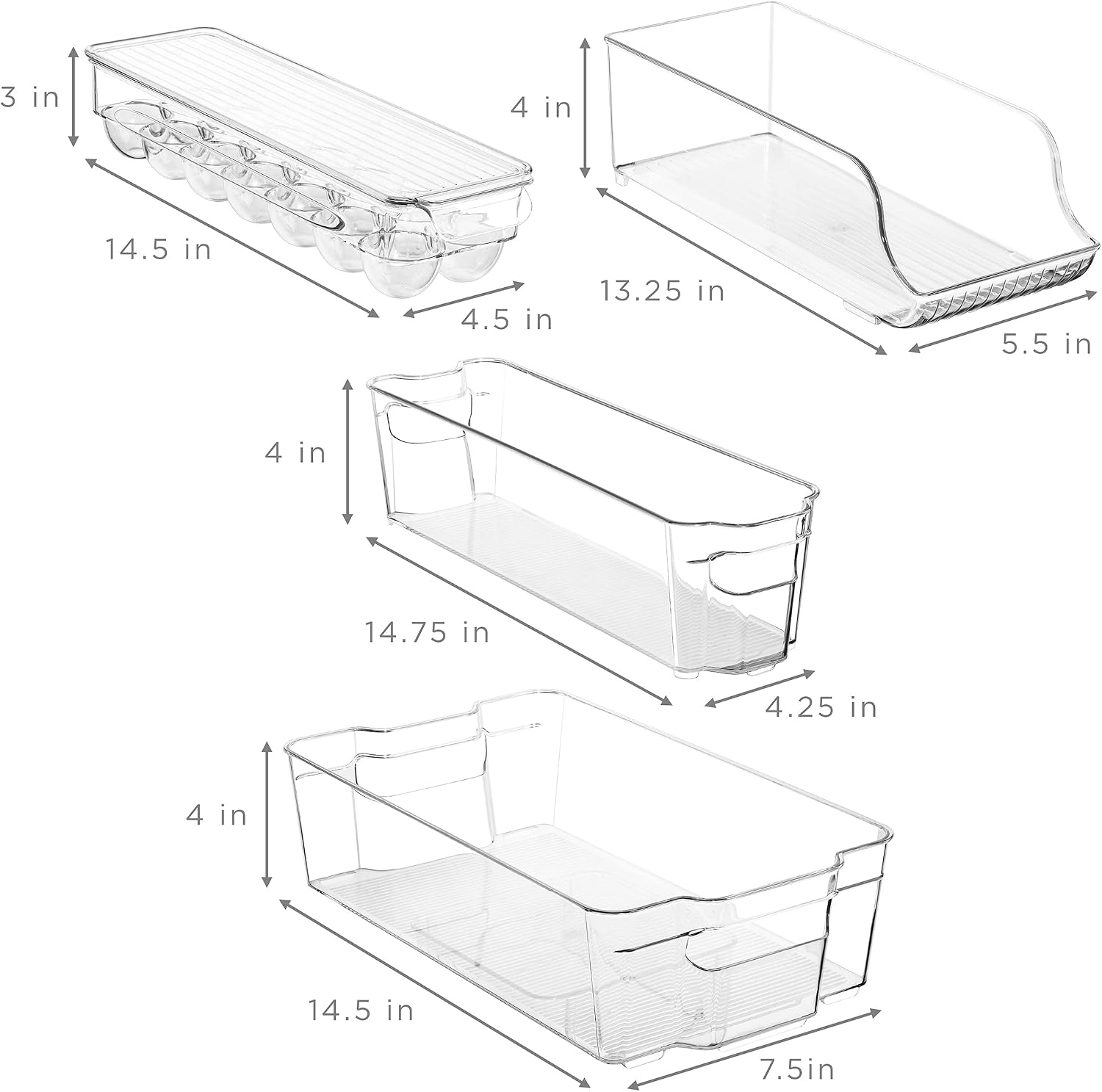 Thumbnail 6 de Sorbus Fridge Bins Stackable Organizer for Pantry