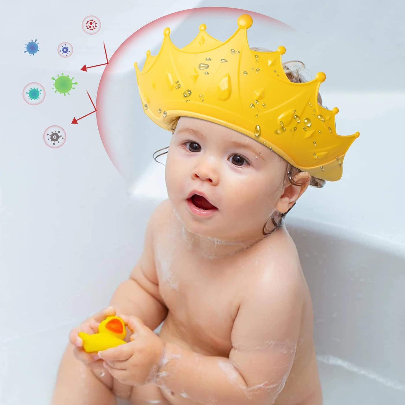 Thumbnail 4 de FUNUPUP Baby Shower Cap: Crown-Style Bath Shield for Safe, Mess-Free Hair Washing
