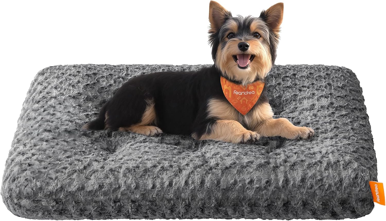 Detalle de Feandrea Hundebett / Hundekissen M (80 x 50 cm) für kleine Hunde – rutschfest, waschbar, schiefergrau PGW291GN01