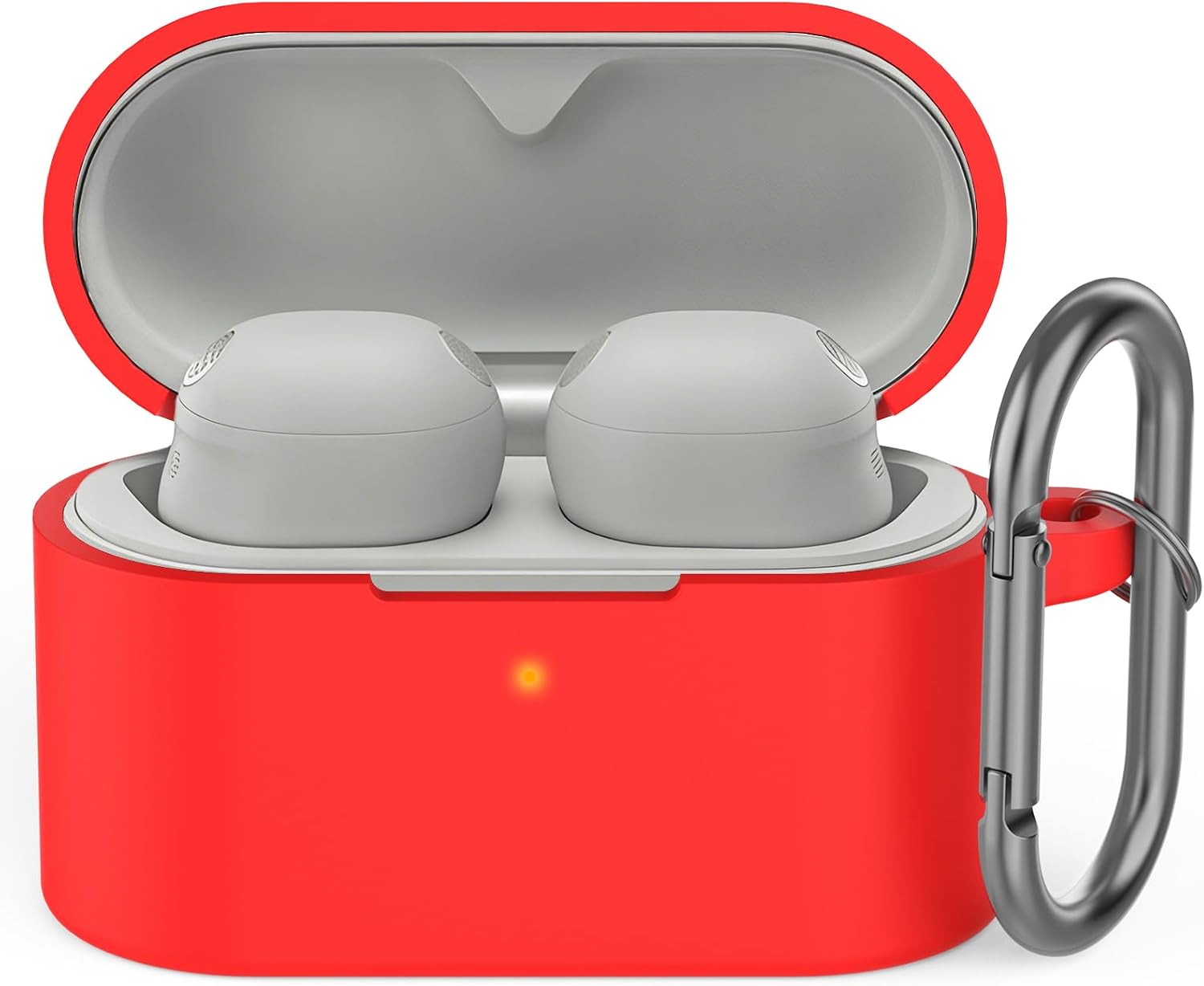 Detalle de AhaStyle Silicone Case for Sony WF-1000XM6 (2026) with Carabiner – Full Protection, LED Visible