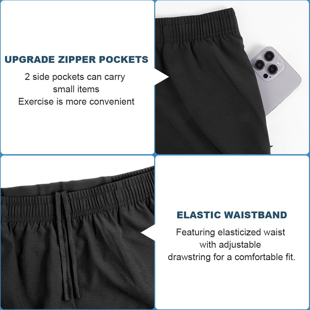 Thumbnail 2 de BSBUY Short Sport Homme à séchage rapide avec poches zippées – pour running, gym et fitness