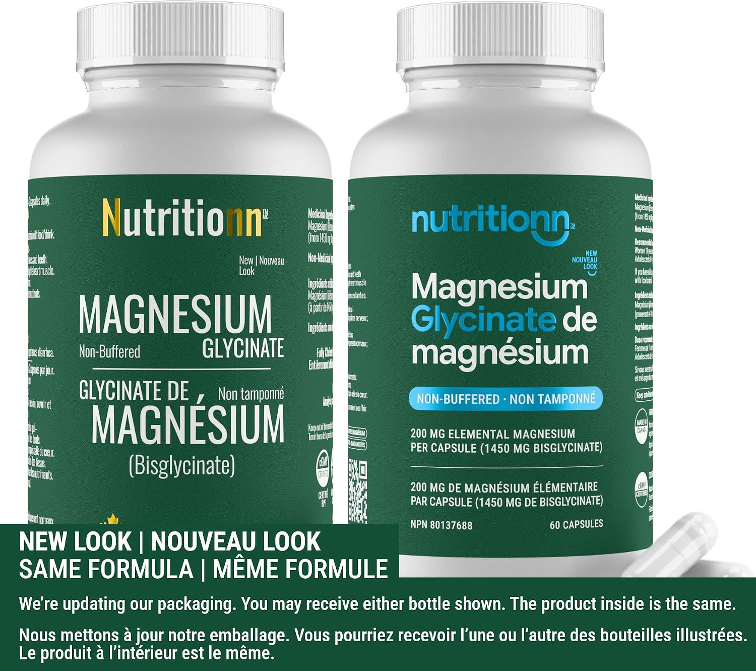 Thumbnail 6 de Nutritionn Magnesium Glycinate 200 mg Capsules, 60 Count, Pure Bisglycinate