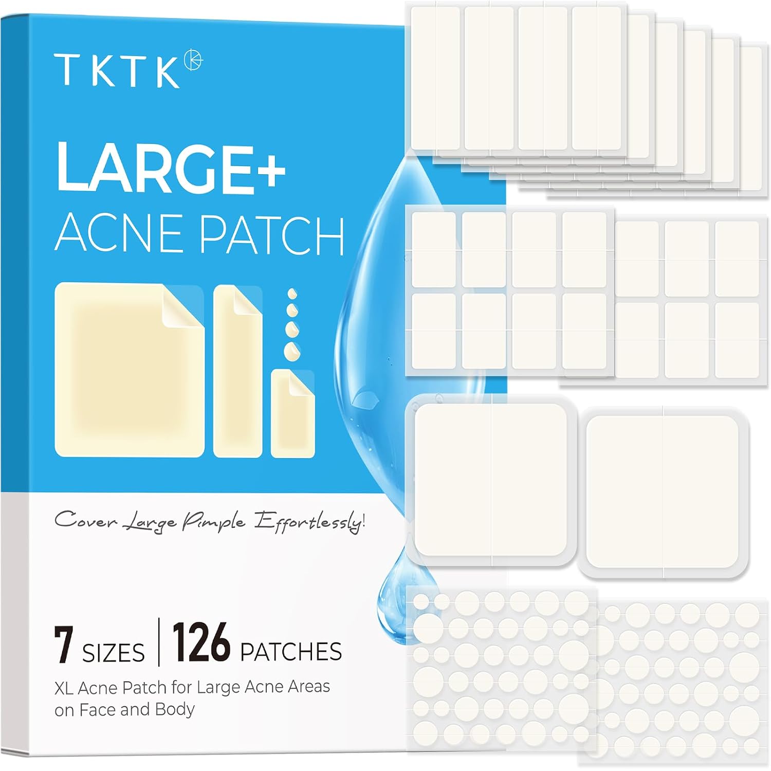 Detalle de TKTK Large Pimple Patches 126 Count 🩹
