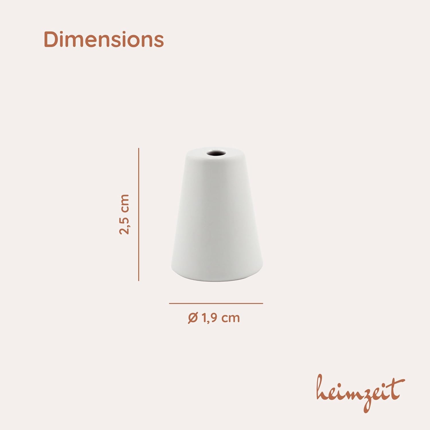 Detalle de heimzeit knob_d4_st_white_8P Cabinet Knobs, White Aluminium, Matte Finish, 8 Pieces