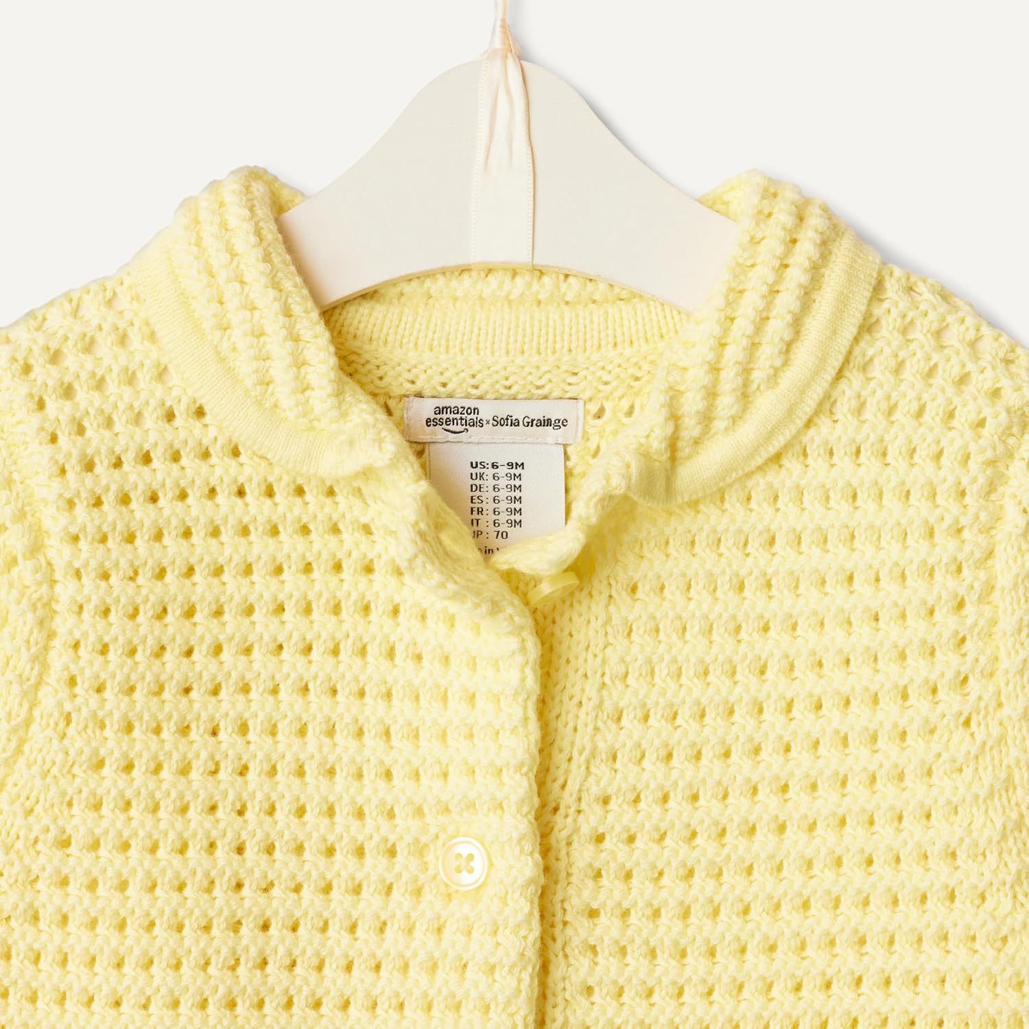 Thumbnail 3 de Amazon Essentials x Sofia Grainge Maglione in Cotone con colletto Peter Pan e bottoni – 0–24 mesi