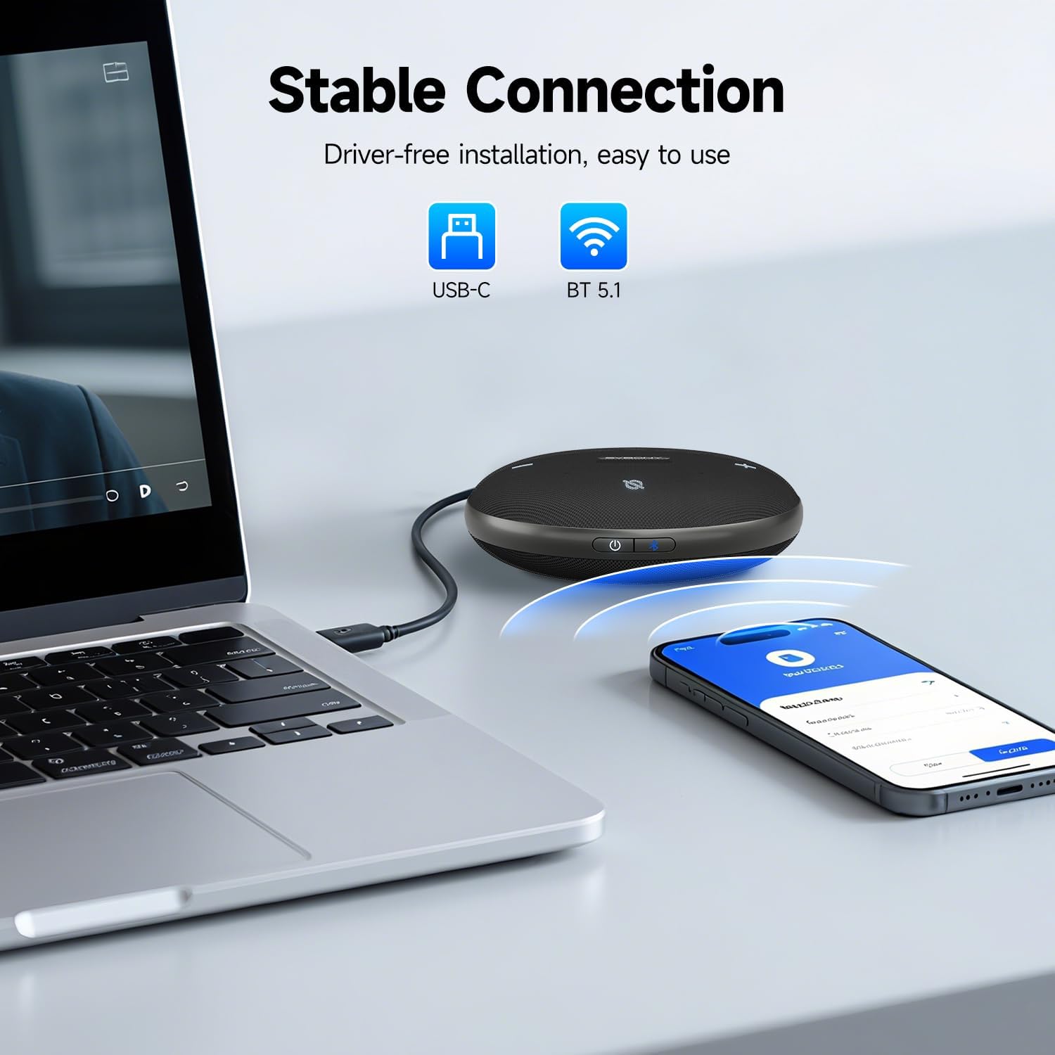 Thumbnail 5 de SVBONY SVHub Omni2 Conference Speaker and Microphone – Portable 360° Conference Mic with 4‑mic Array