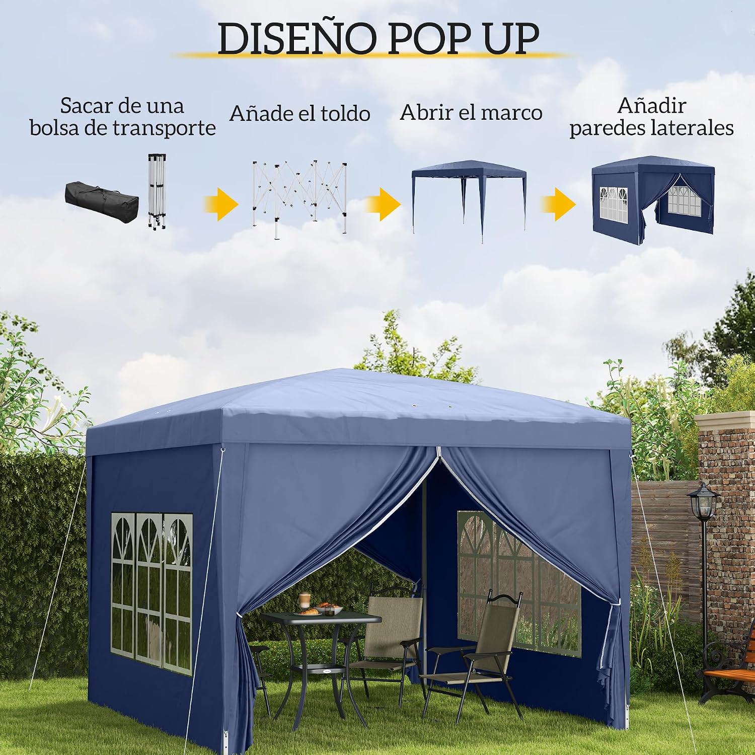 Thumbnail 2 de Outsunny Carpa Plegable 3x3m Gazebo