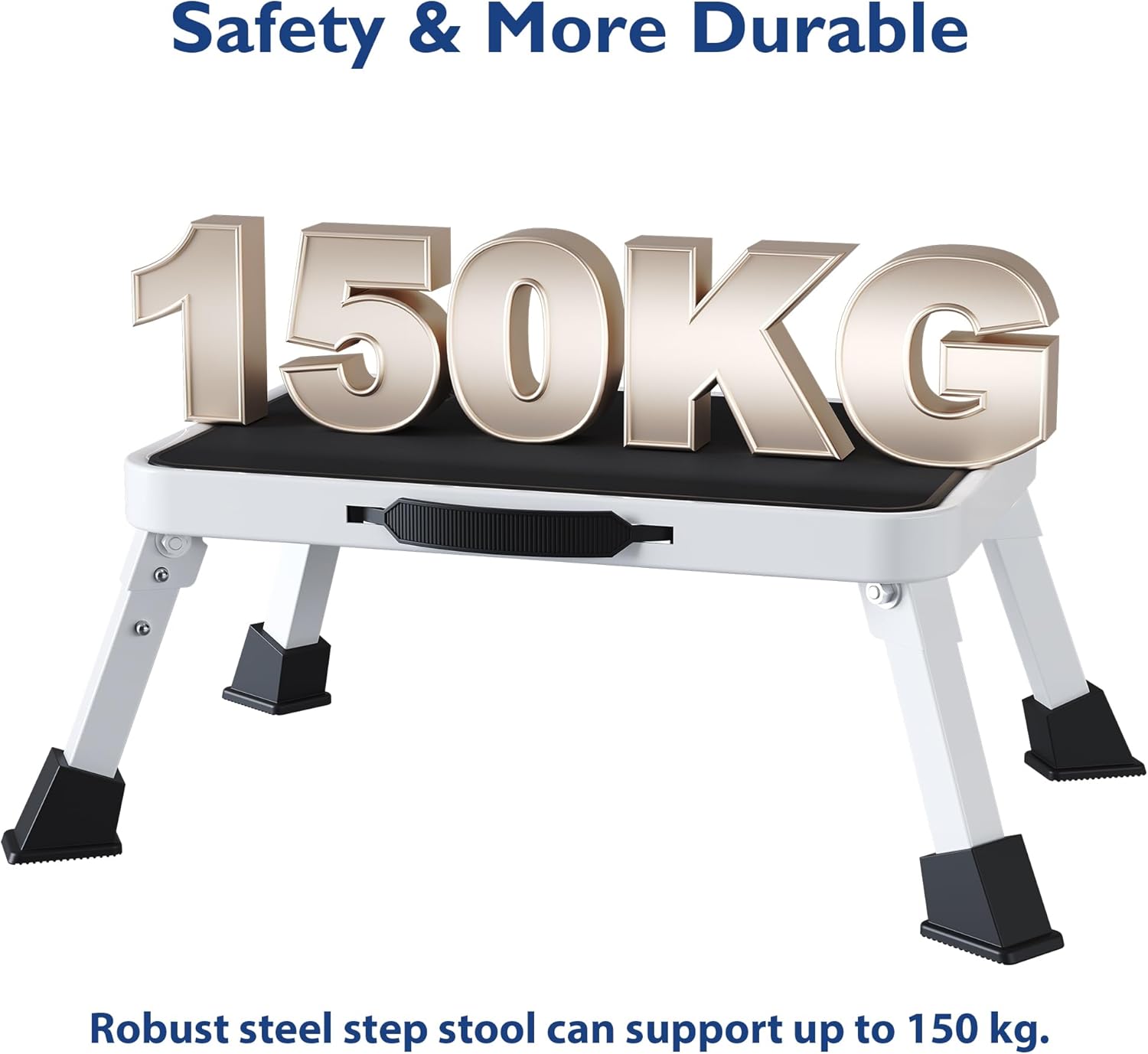 Thumbnail 3 de BONTEC Sgabello pieghevole 150 kg Bianco