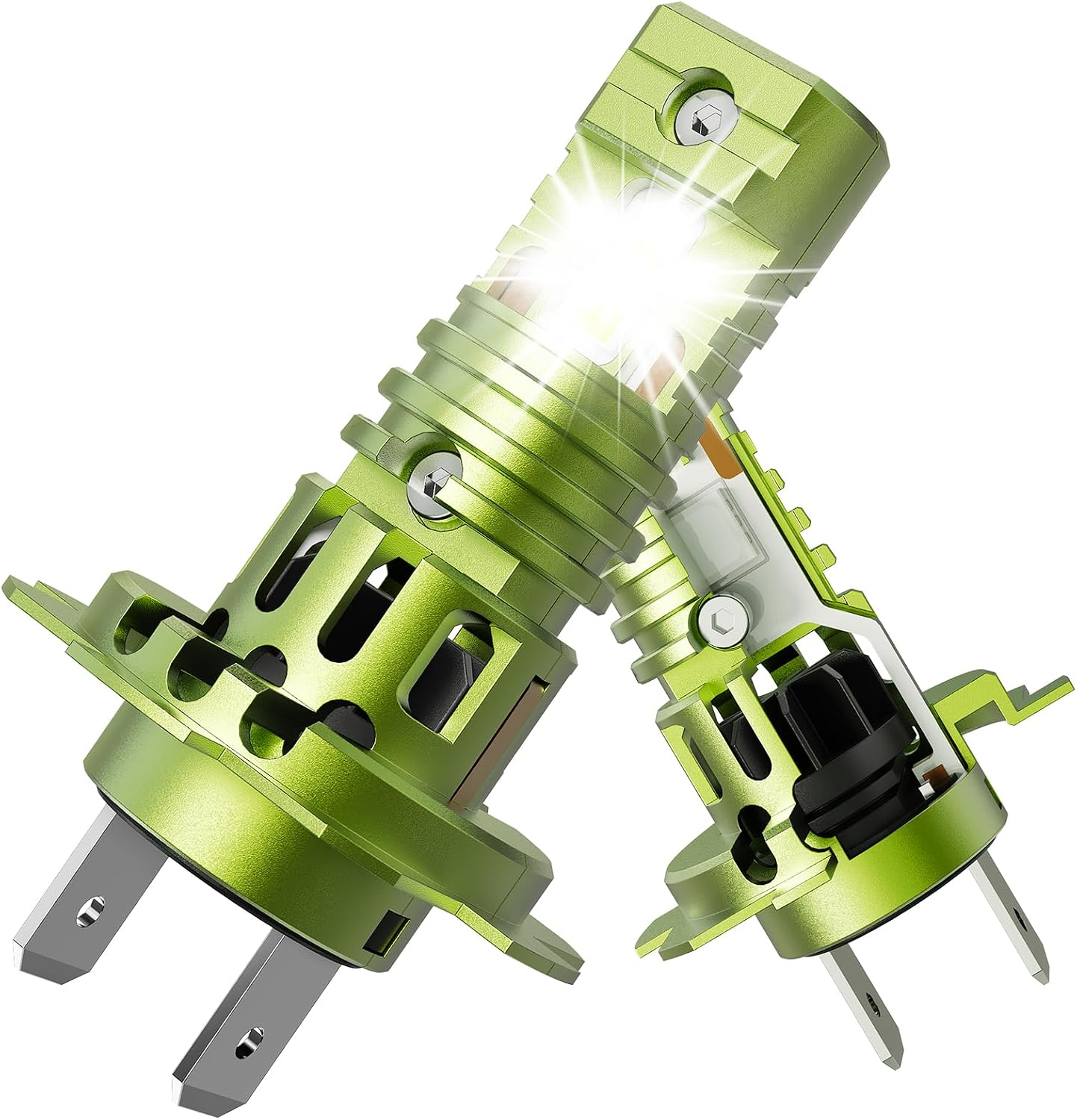 Detalle de H7 LED Headlight Bulb — 30000LM, 6000K, Canbus Error Free, Plug & Play (Pack of 2)