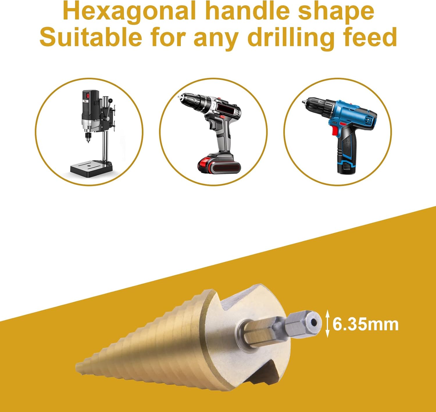 Detalle de flintronic® Punte coniche e fresa conica a gradini HSS Titanium 4-12/4-20/4-32