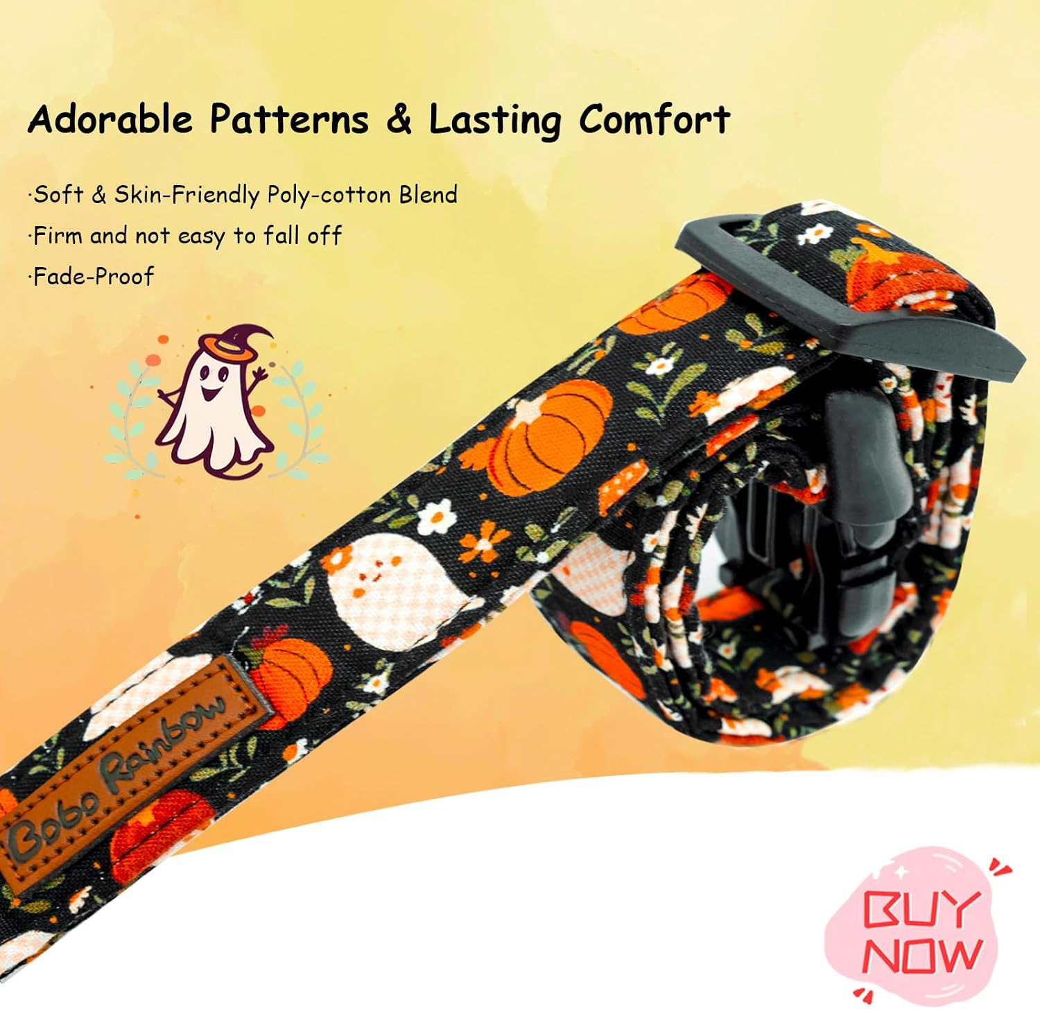 Detalle de Bobo Rainbow Dog Collar, Cotton