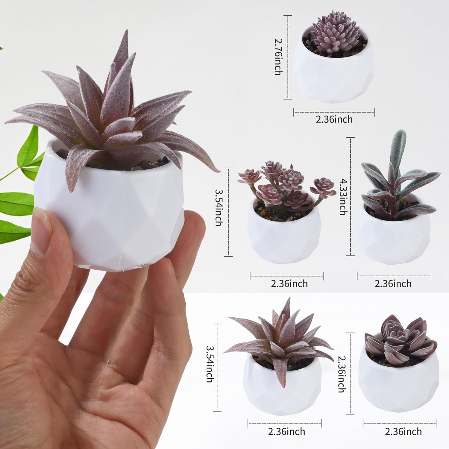 Thumbnail 1 de BUCOMTU 5Pieces Plantes artificielles 5 pcs