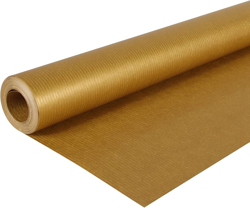 Malidor 195775C - Elegante papel Kraft dorado, 10 x 0,7 m 🎁
