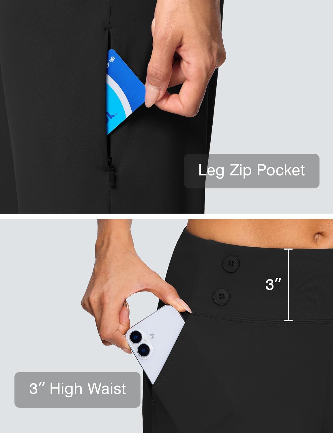 Thumbnail 5 de ISEEGZ High-Waist Stretch Capri Pants for Women (15"/18"/21"/27") with Pockets