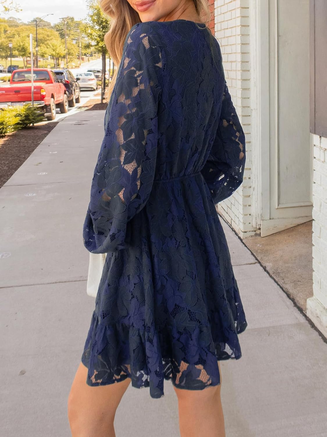 Thumbnail 2 de CUPSHE Mini robe mariage taille haute