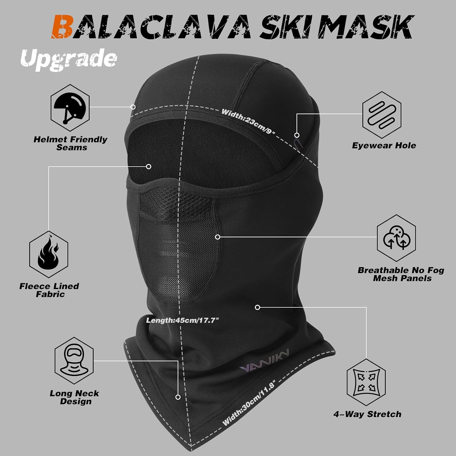 Detalle 2 de YANIKY Sturmhaube Balaclava für Wintersport 🧣