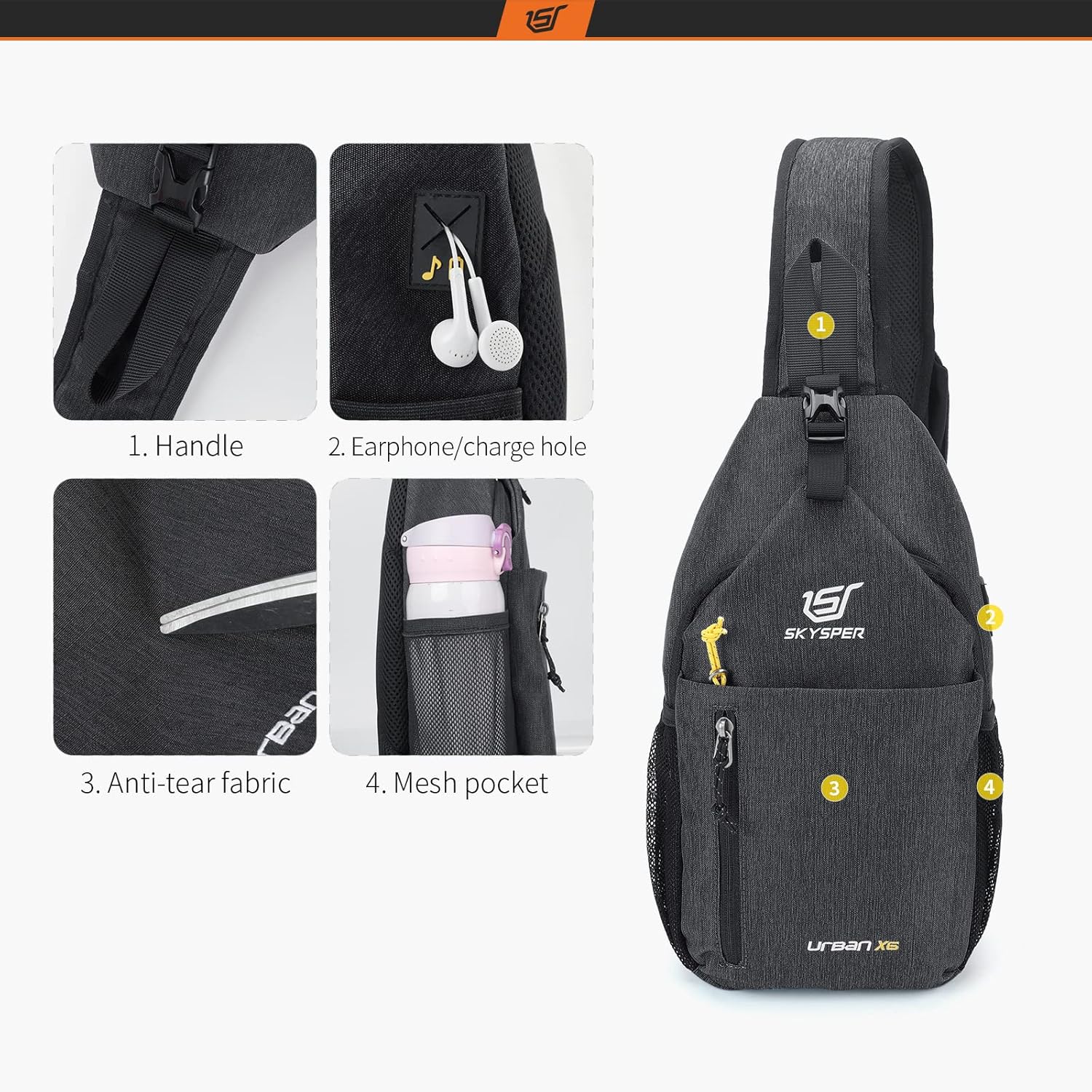 Detalle 2 de SKYSPER Sling Bag 6L crossbody bag