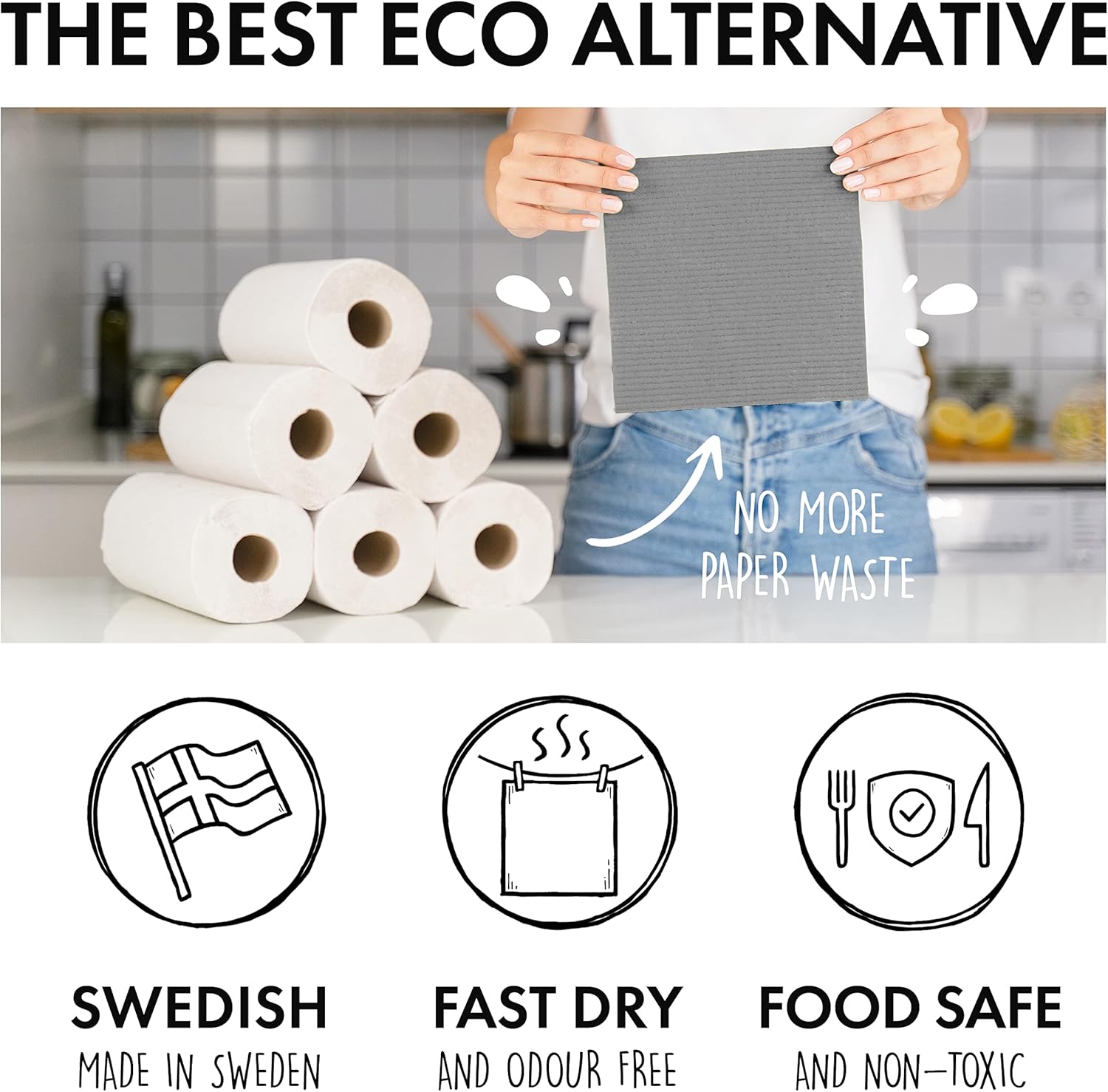 Thumbnail 5 de SUPERSCANDI Paños de Cocina Reutilizables 🌱 10 Piezas