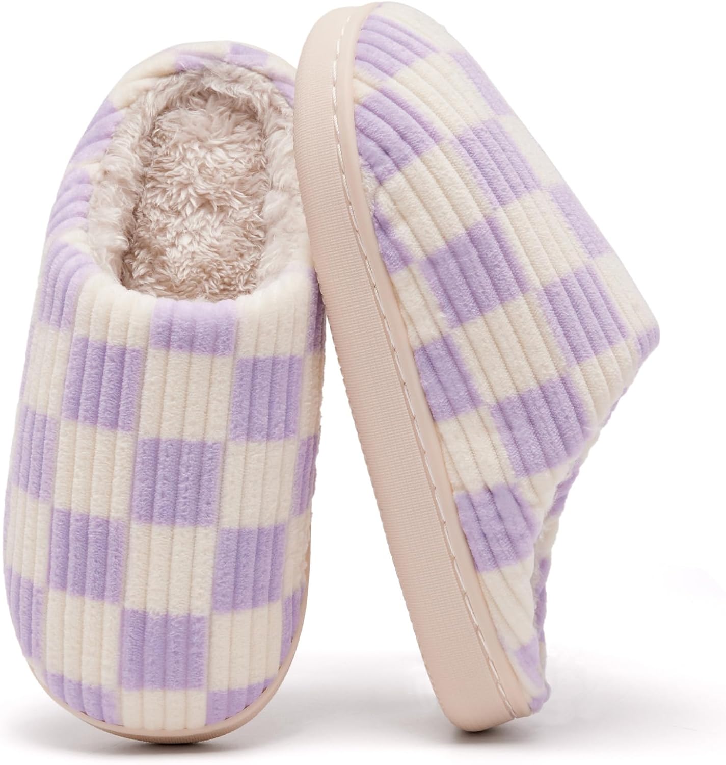 Thumbnail 6 de Guyarns Kids Slippers for Boys and Girls - Plush Lined Memory Foam Checkered Slippers with Non-Slip Sole