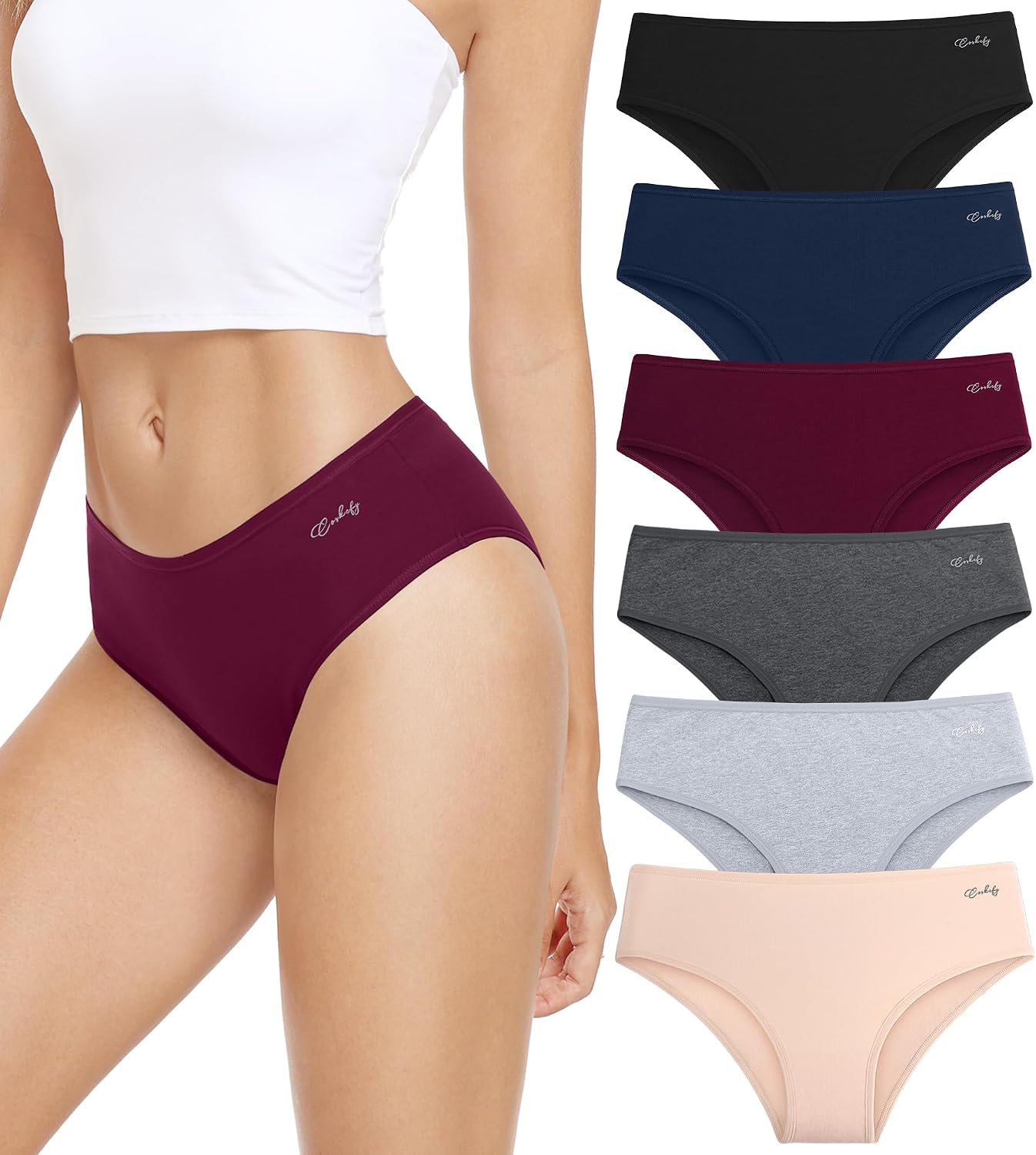Thumbnail 5 de anqier Unterhosen Damen 6er Pack Baumwolle Hipster