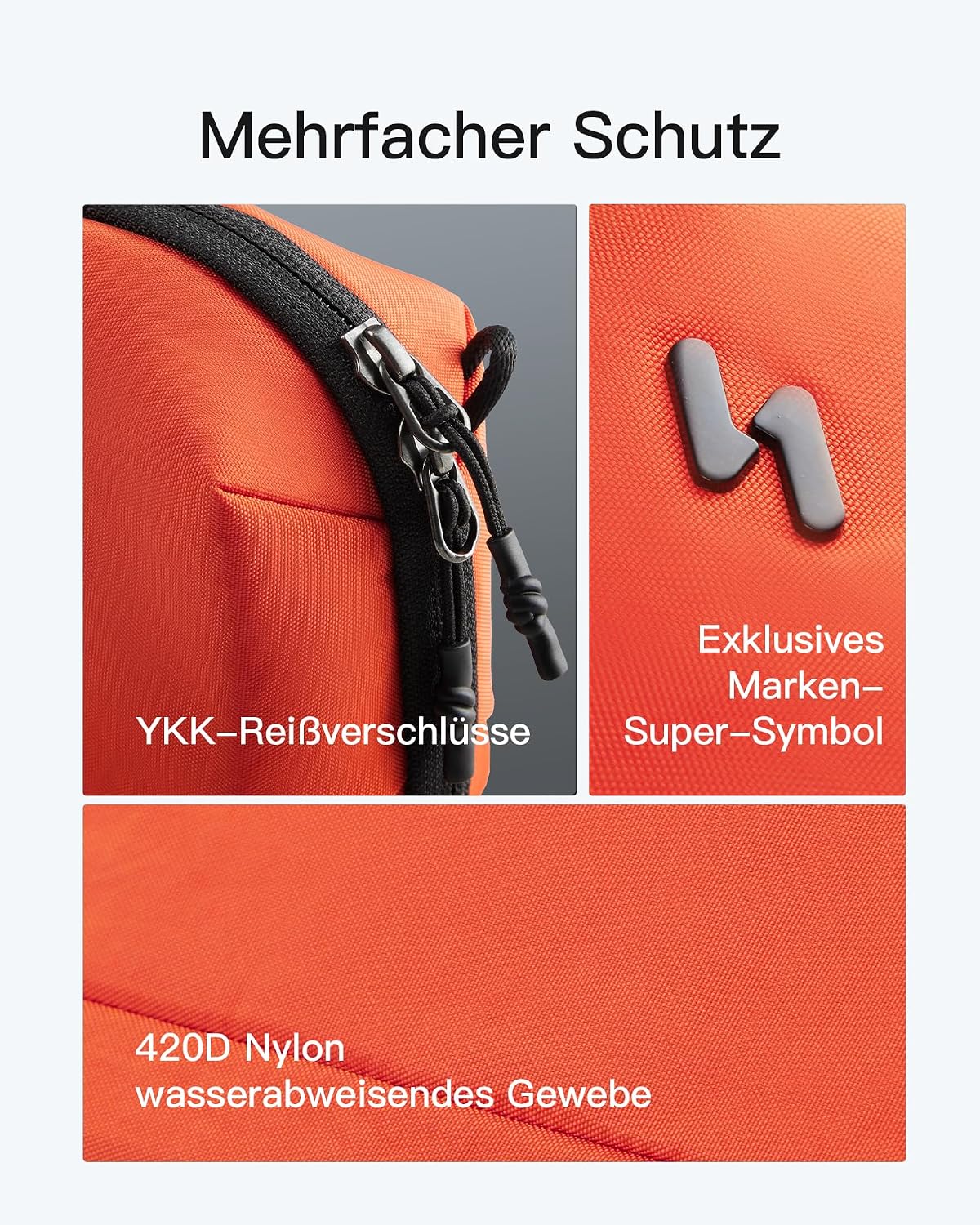 Thumbnail 6 de Inateck praktischer Organizer für elektronisches Zubehör – spritzwasserresistente Reisetasche mit vielen Fächern