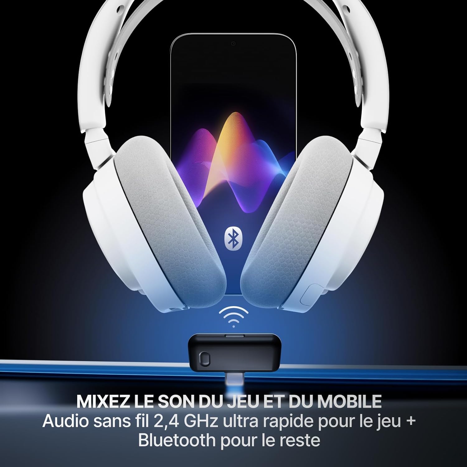 Thumbnail 3 de SteelSeries Arctis Nova 7 Gen2 sans fil multi-plateforme (2,4 GHz + Bluetooth) – contrôle en temps réel