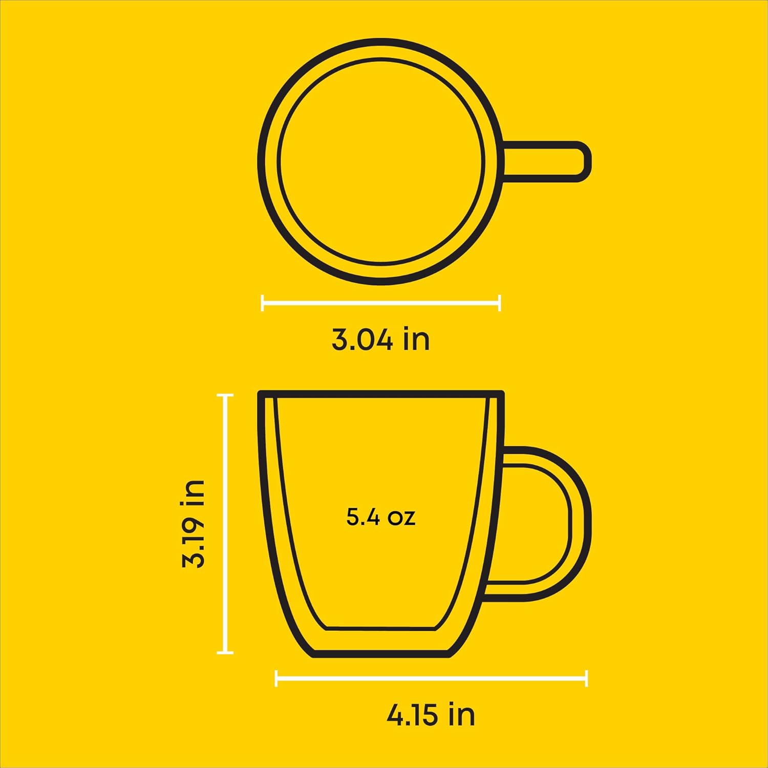Thumbnail 1 de JoyJolt Savor Double Wall Espresso Glasses 5.4 oz