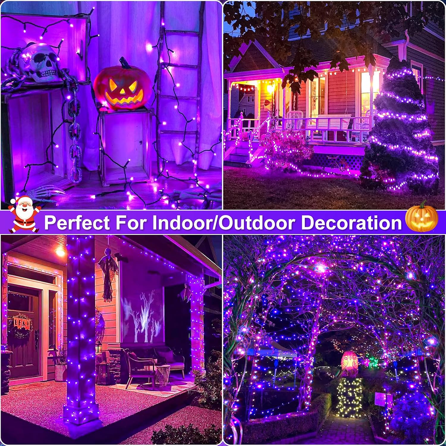 Thumbnail 6 de Nielfoi Purple Halloween String Lights 100 ft