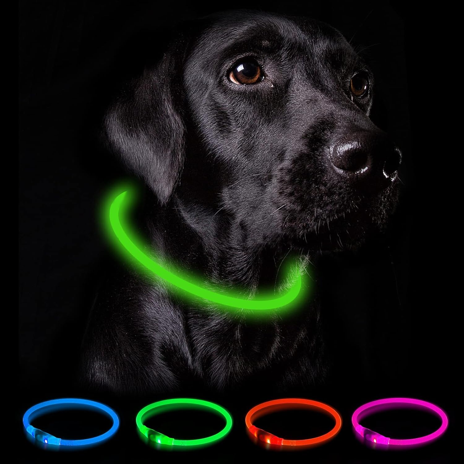 Detalle de Nephafy Collar Luminoso Perro Recargable 3 Modos 🐾