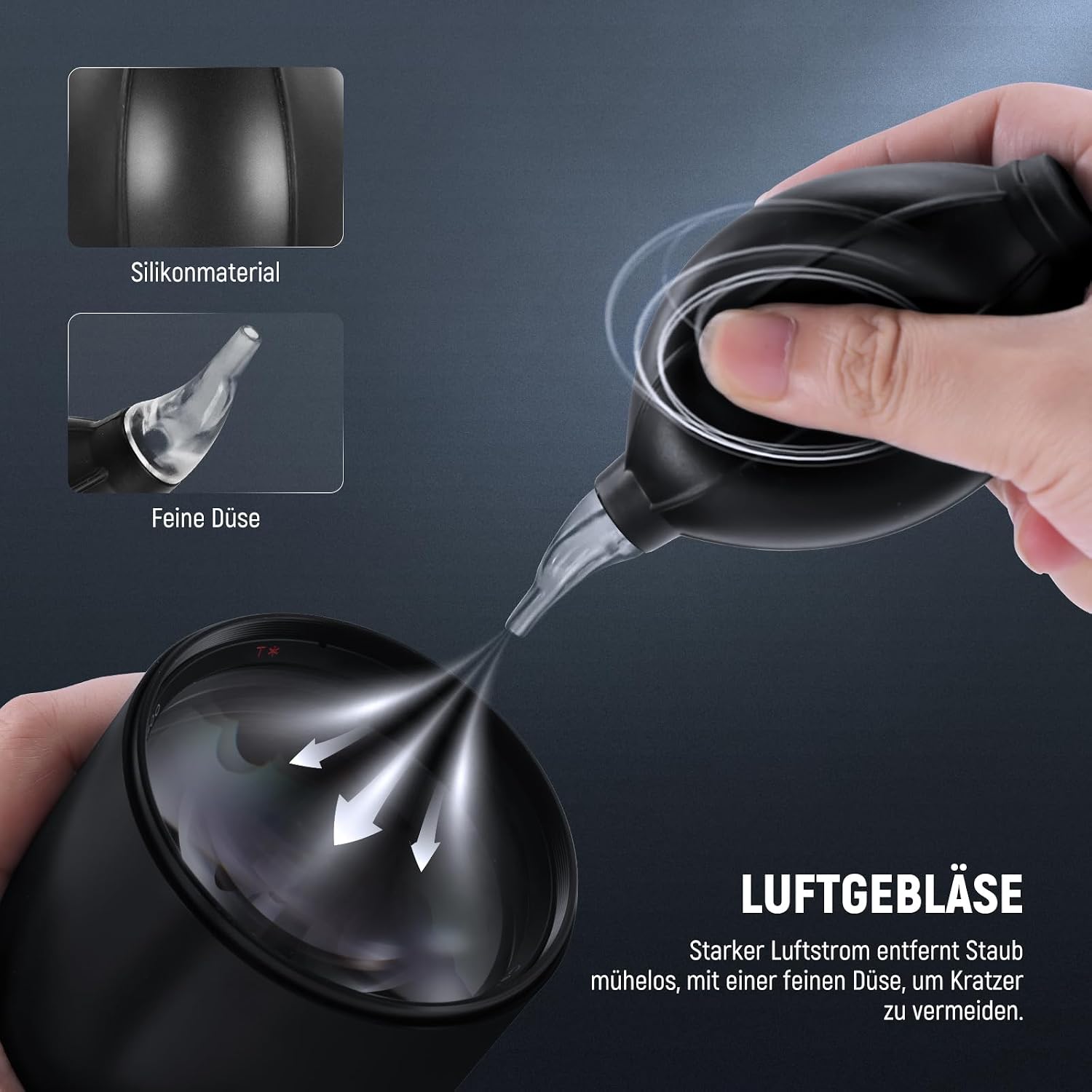 Thumbnail 1 de NEEWER 2 in 1 Kamera-Reinigungsset HM-50: Luftbläser + Reinigungstuch für Objektive, Sensoren und Displays