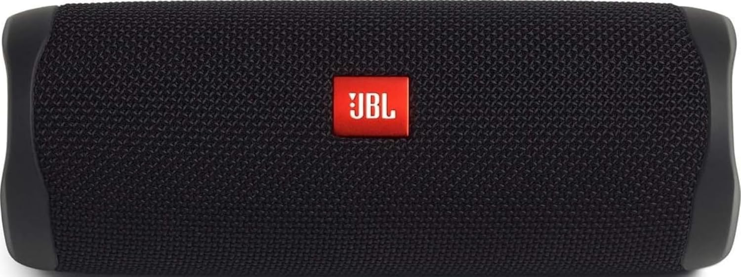 Detalle de JBL Flip 5 Wireless Portable Bluetooth Speaker (Black) — IPX7 Waterproof, 12 Hours, PartyBoost
