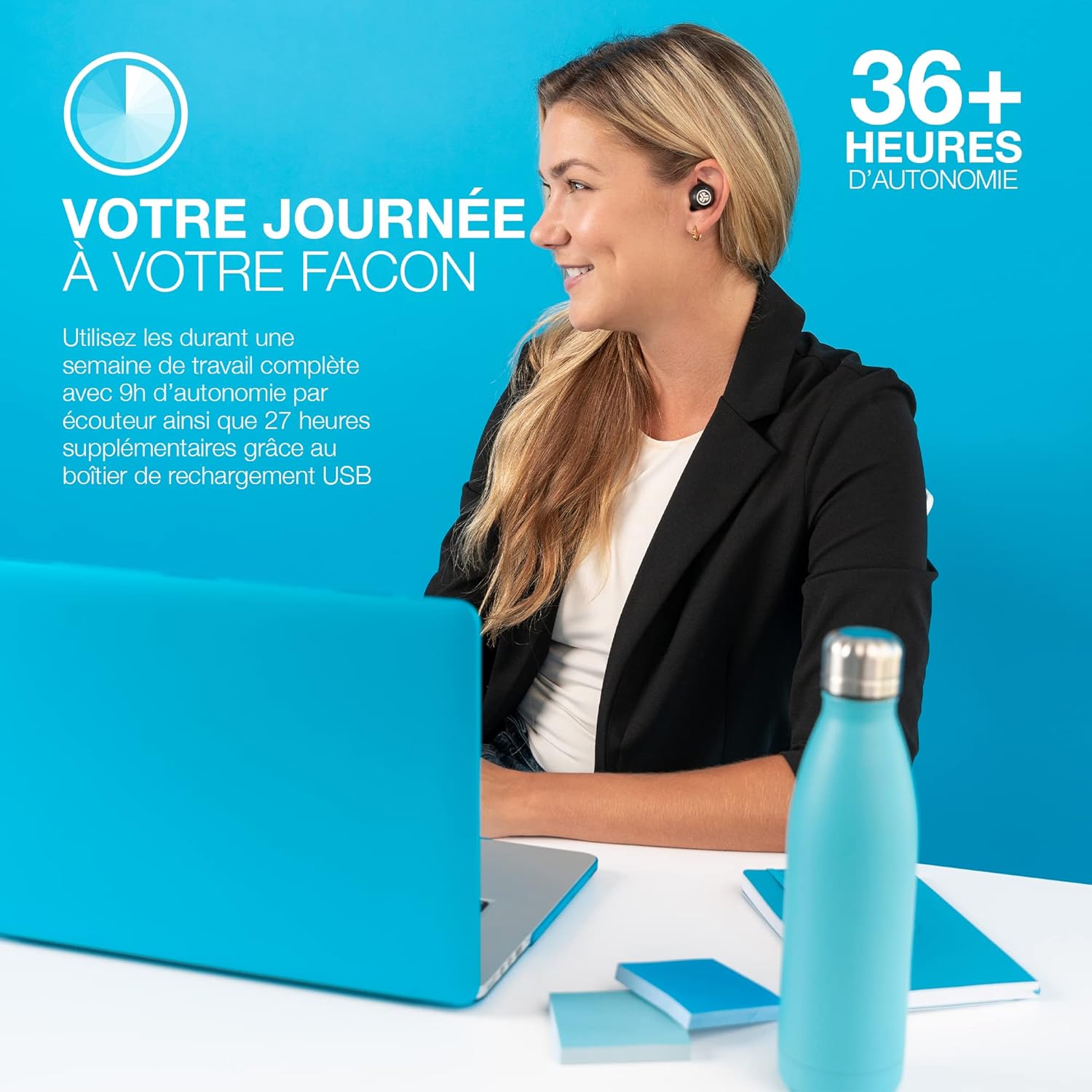 Thumbnail 3 de JLab JBuds Air Pro : écouteurs Bluetooth True Wireless avec autonomie longue, EQ3 et traqueur Tile