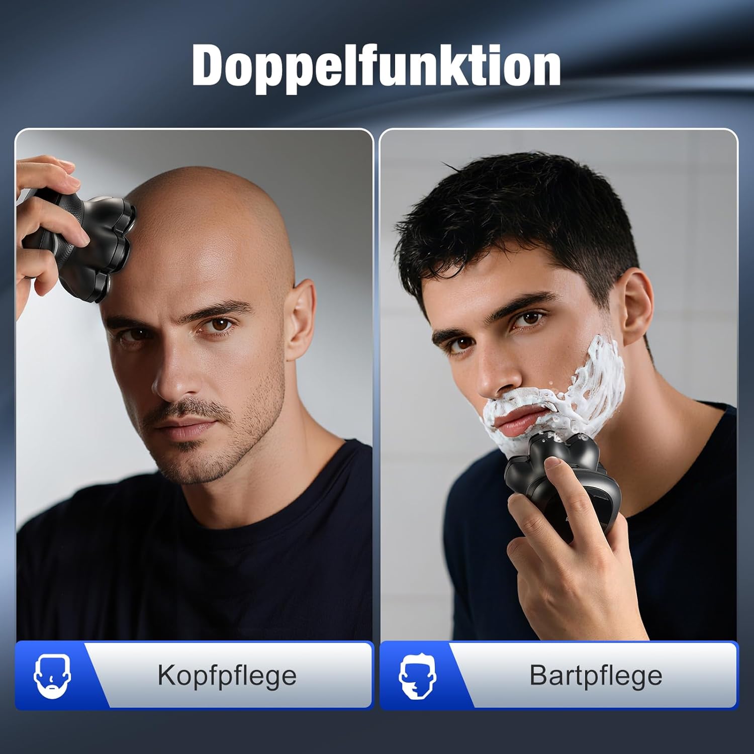 Thumbnail 6 de kensen Glatzen Rasierer Herren – 7D Kopf-Kopfrasierer für trockenes & nasses Rasieren, IPX6, 2 Modi