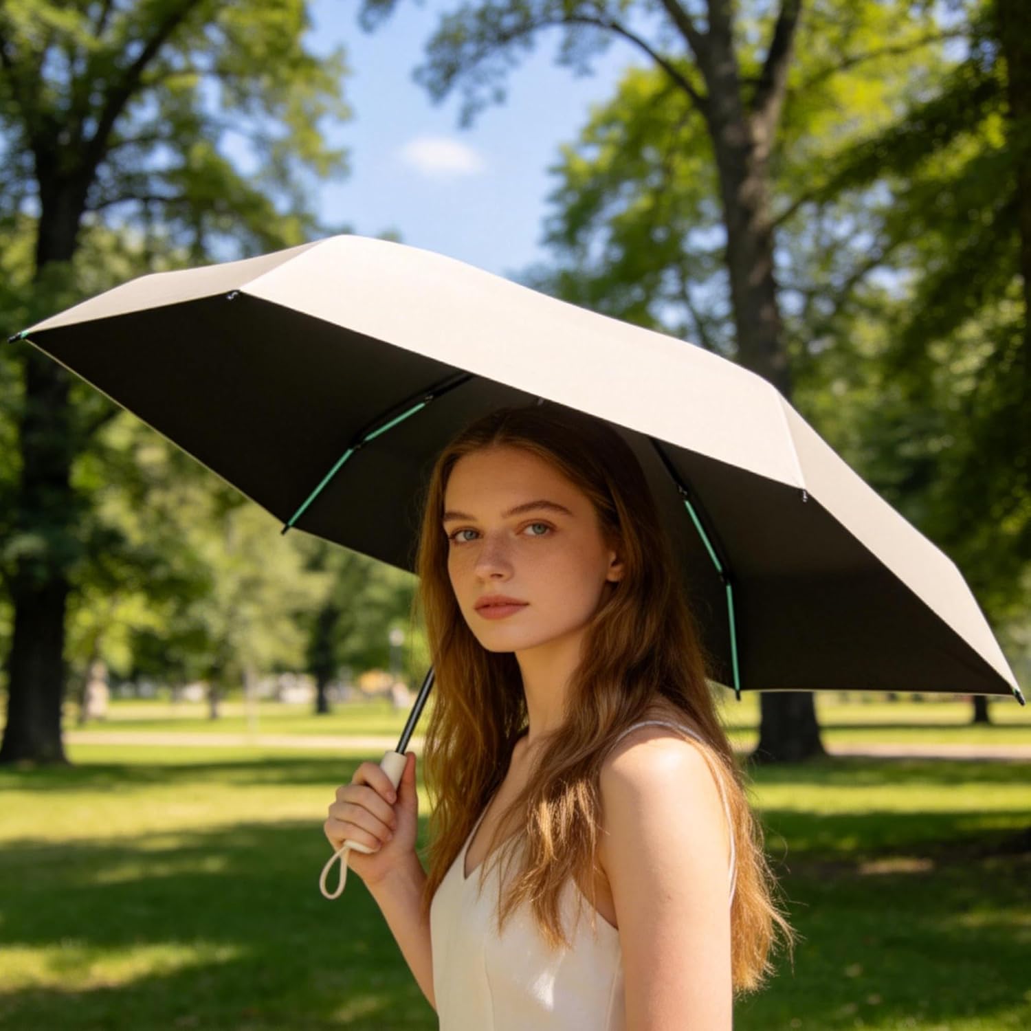 Thumbnail 5 de Travebo Mini 5 Folding Travel Umbrella with UPF 50+ UV protection and hidden telescoping handle