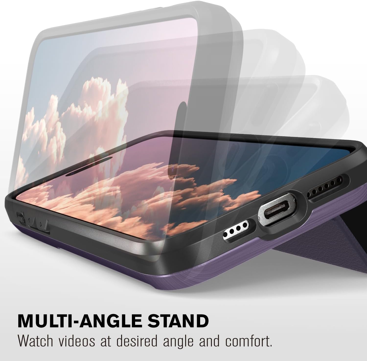 Detalle 2 de VENA vCommute VN2300VH Wallet Case for iPhone 15 Pro, Purple