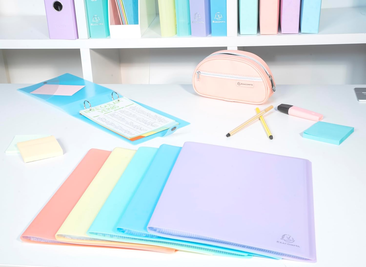 Thumbnail 5 de Exacompta Chromaline pastel - Paquet de 5 protège-documents A4, 20 poches, 40 vues, 24 x 32 cm