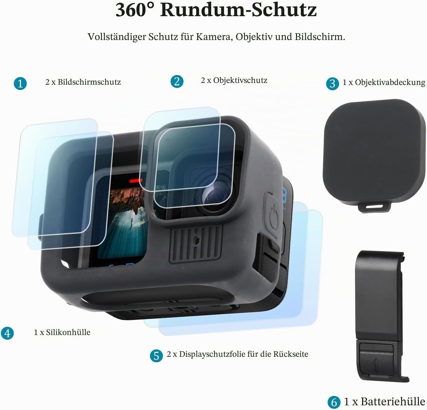 Thumbnail 3 de HSU Silikonhülle für GoPro Hero 13, Kit