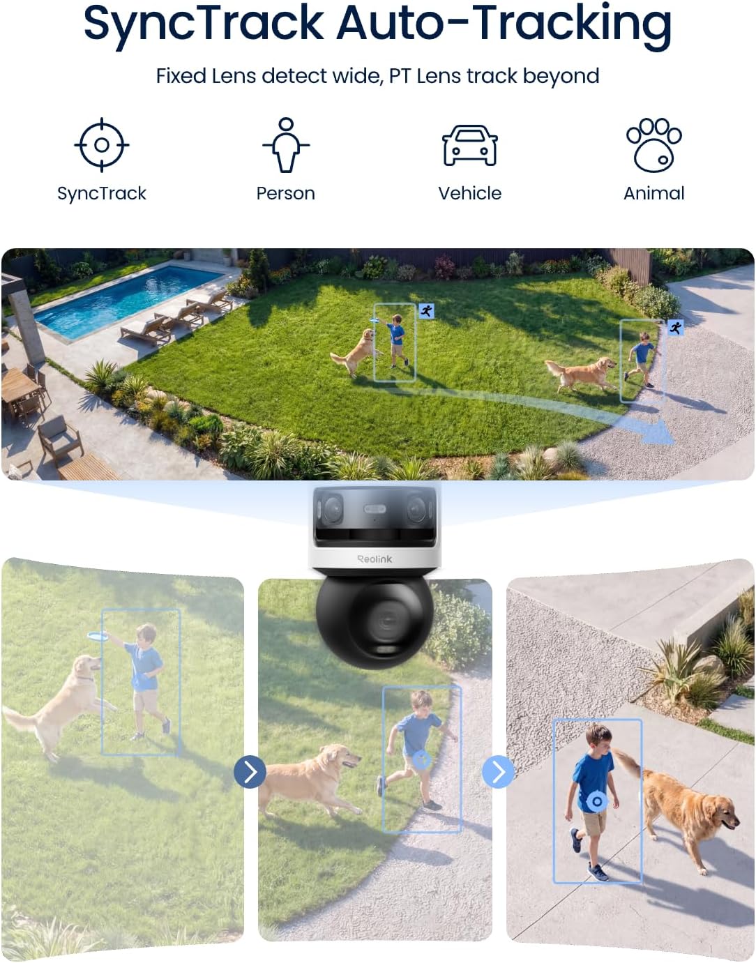 Thumbnail 2 de REOLINK OMVI 3i WiFi Outdoor Security Camera, 18MP Triple-Lens 4K