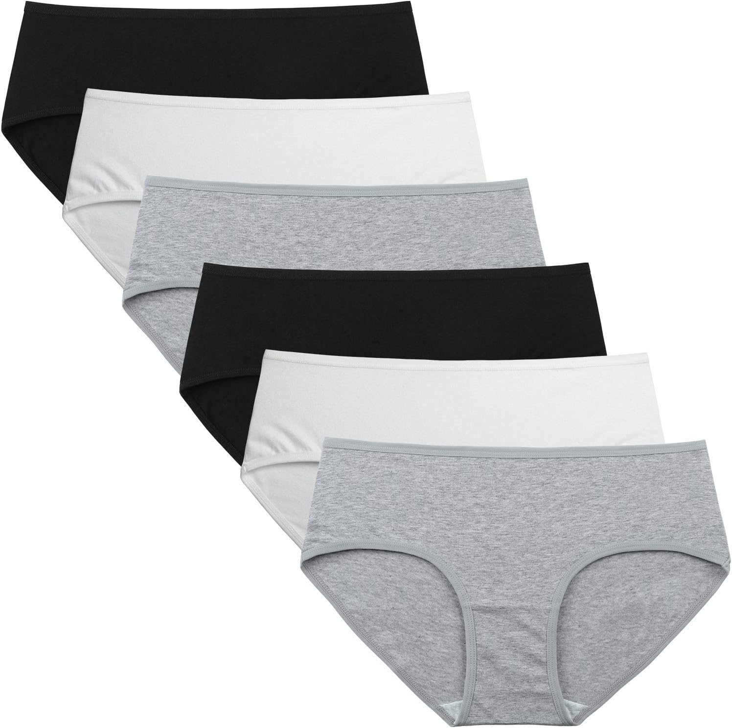 Thumbnail 6 de INNERSY lot de 6 culottes femme en coton doux, taille basse élastique