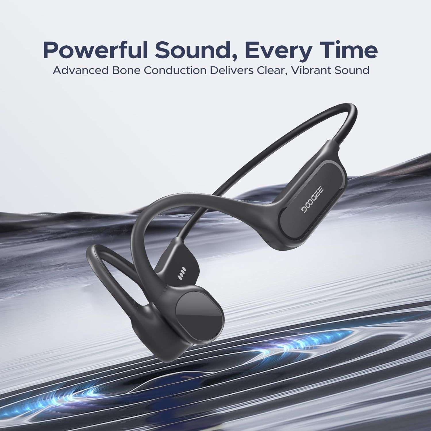 Detalle de Luzglo Bone Conduction Headphones IP68 Waterproof for Swimming with 32GB MP3 and Bluetooth 5.4