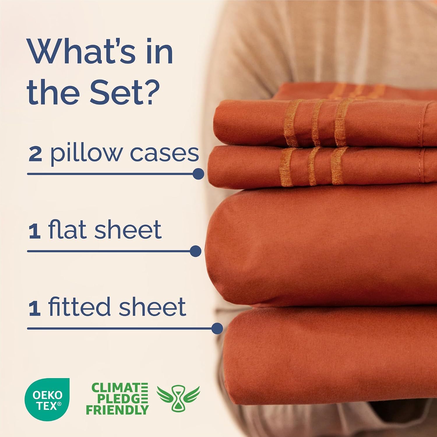 Detalle 2 de CGK Unlimited 4-Piece King Sheet Set (Deep Pocket Microfiber)