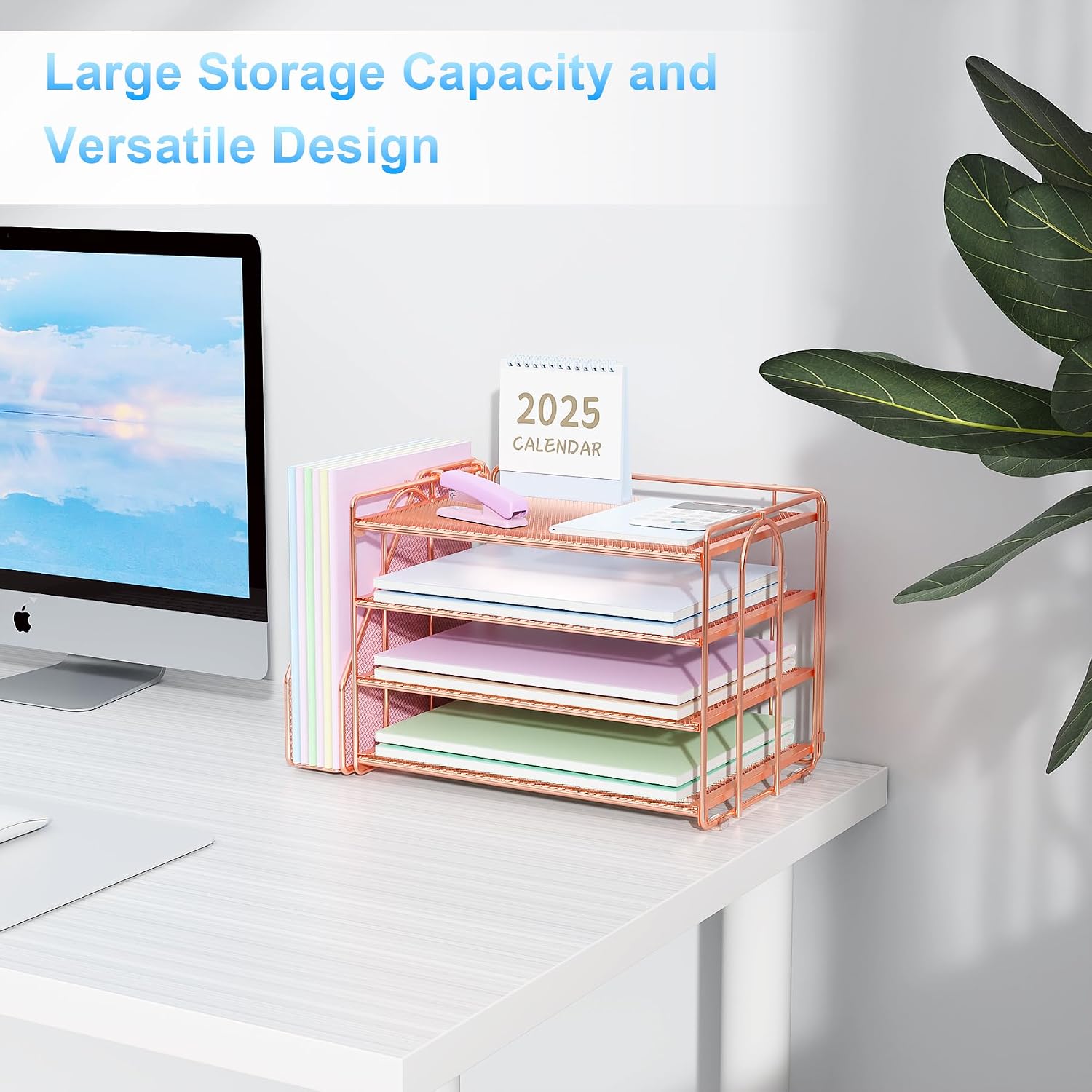 Thumbnail 6 de Spacrea Paper Desk Organizer Rose Gold ๐