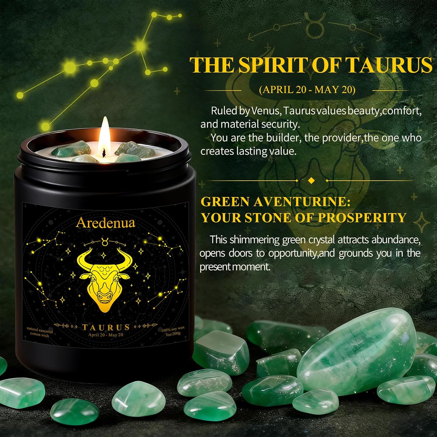 Detalle de Taurus Zodiac Candle, 7 oz