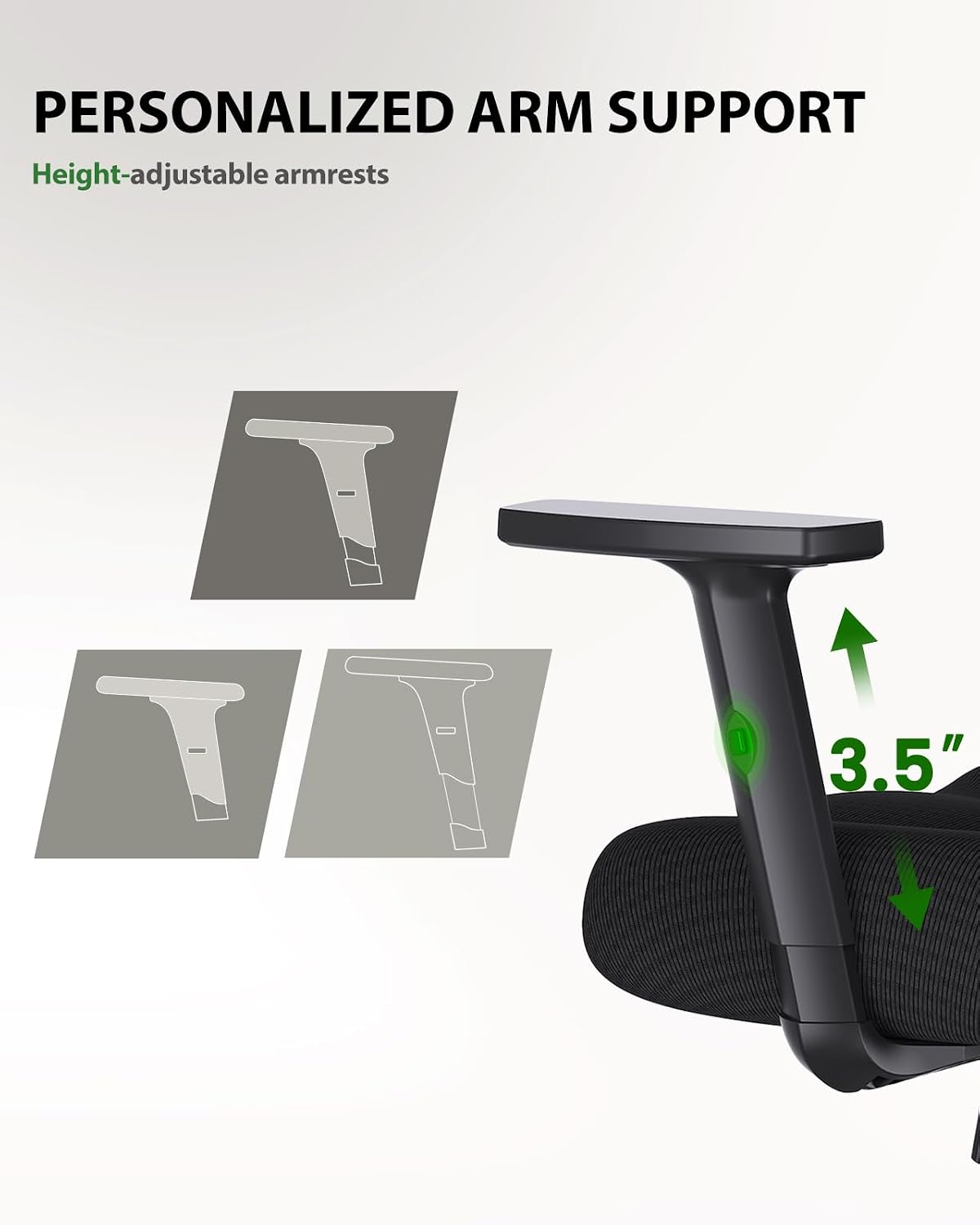 Detalle de Marsail Ergonomic Office Chair with 2D Headrest