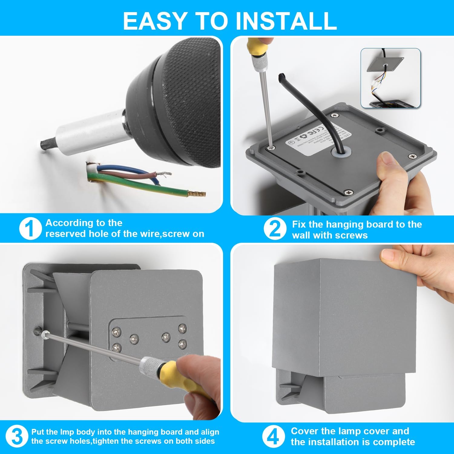 Thumbnail 5 de Applique da Parete LED 20W di LEDmo – Angolo del fascio regolabile 0–120°, IP65, 6000K, interno/esterno