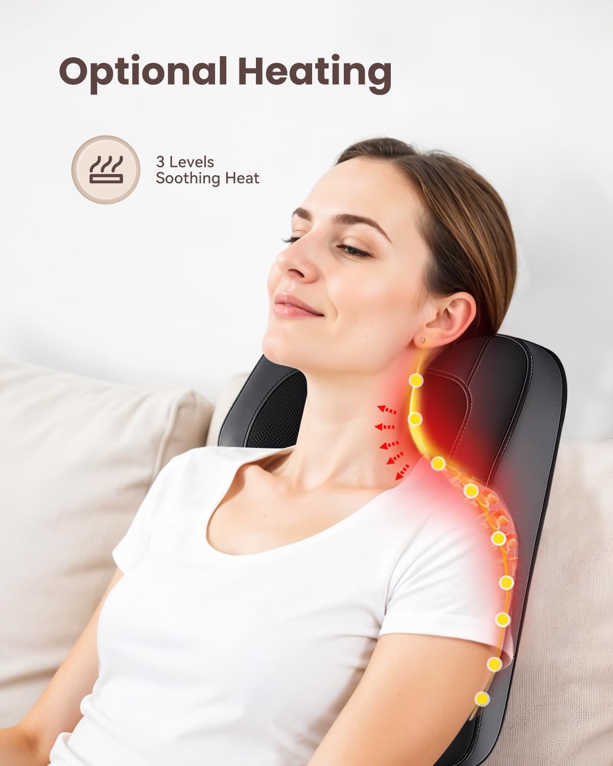 Detalle de COMFIER back massager with heat