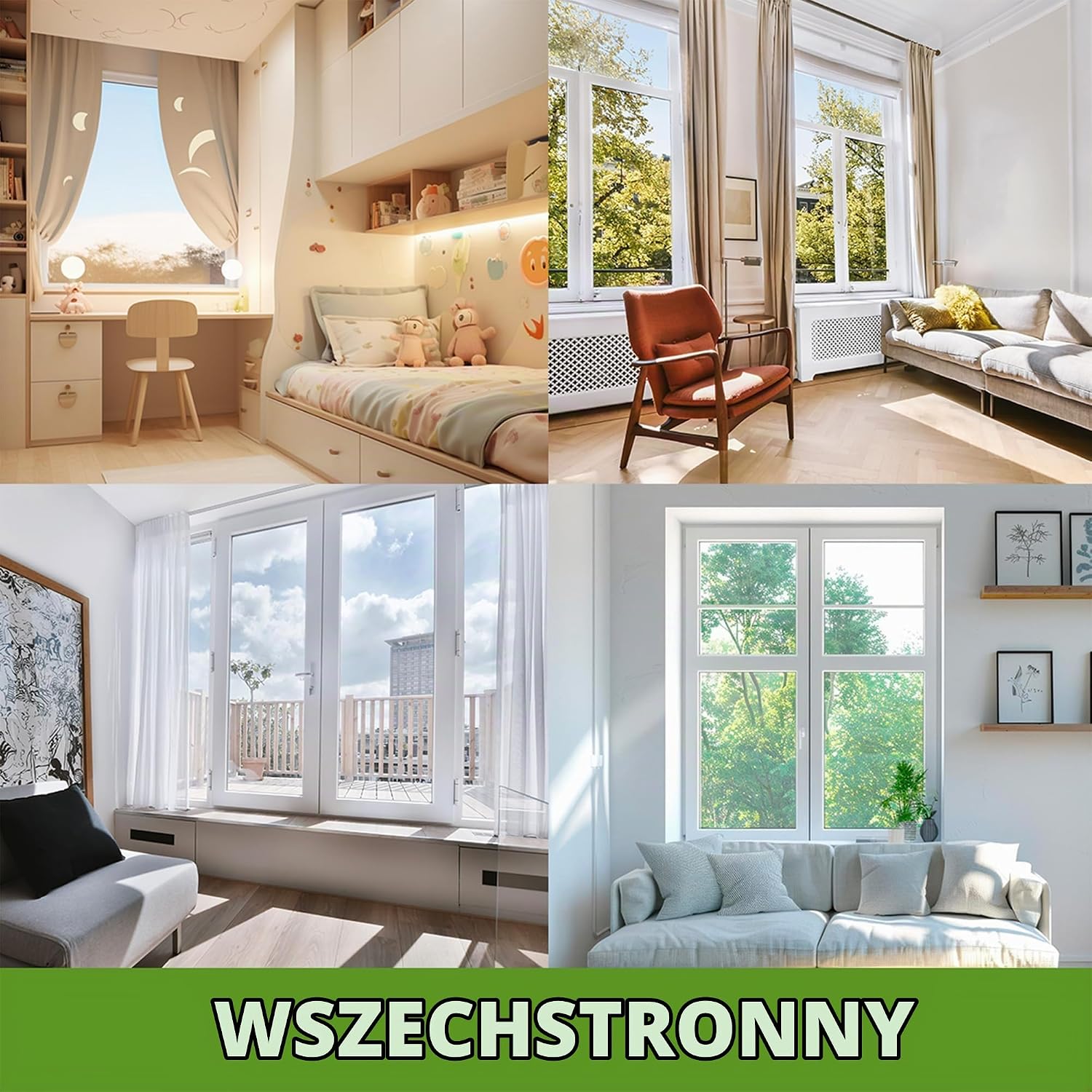 Detalle de Amig 100 x 70 cm – wysuwana moskitiera z aluminiową ramą i siatką z włókna szklanego
