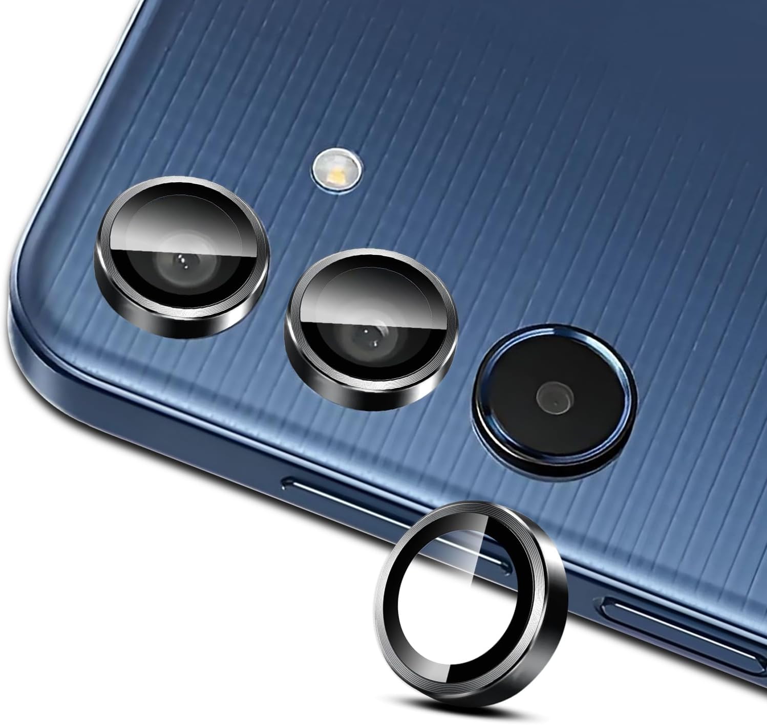 Detalle de LiiLaa Kameraschutz für Samsung Galaxy M35 5G – Vollständiger Objektivschutz mit 9H Glas und Metallring